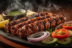 Assiette de Seekh Kebab